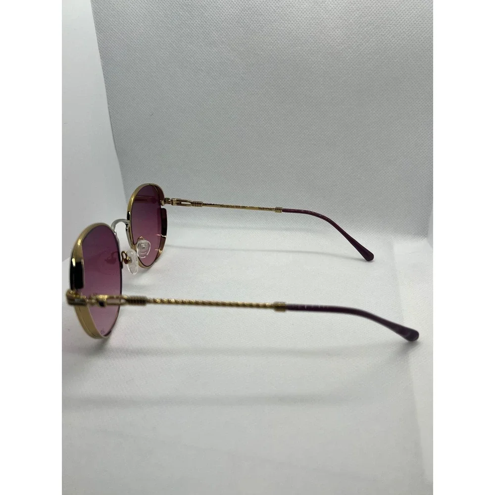 Porta‎ Romana 1250 Sunglasses Oval Gold Frame Purple Lens Italy Designer